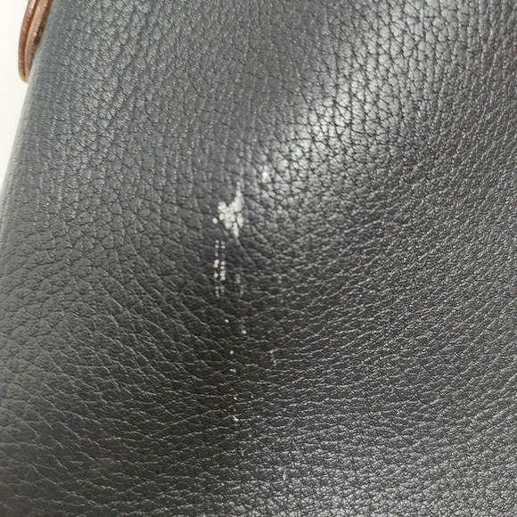 Dooney and Bourke Navy Tassel Leather Drawstring Purse - Picture 7 of 16